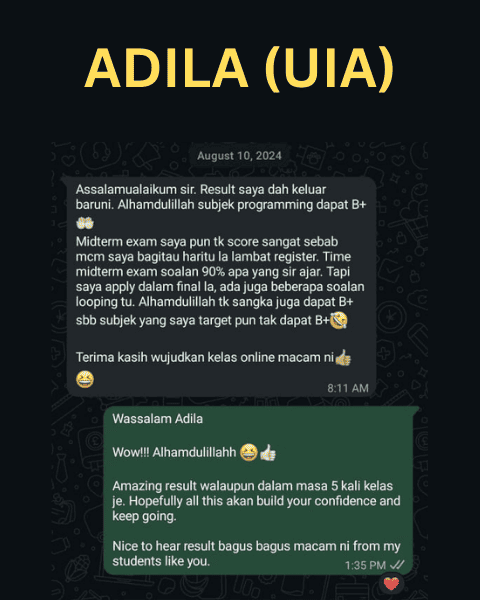 Testimoni pelajar