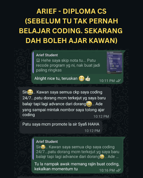 Testimoni pelajar
